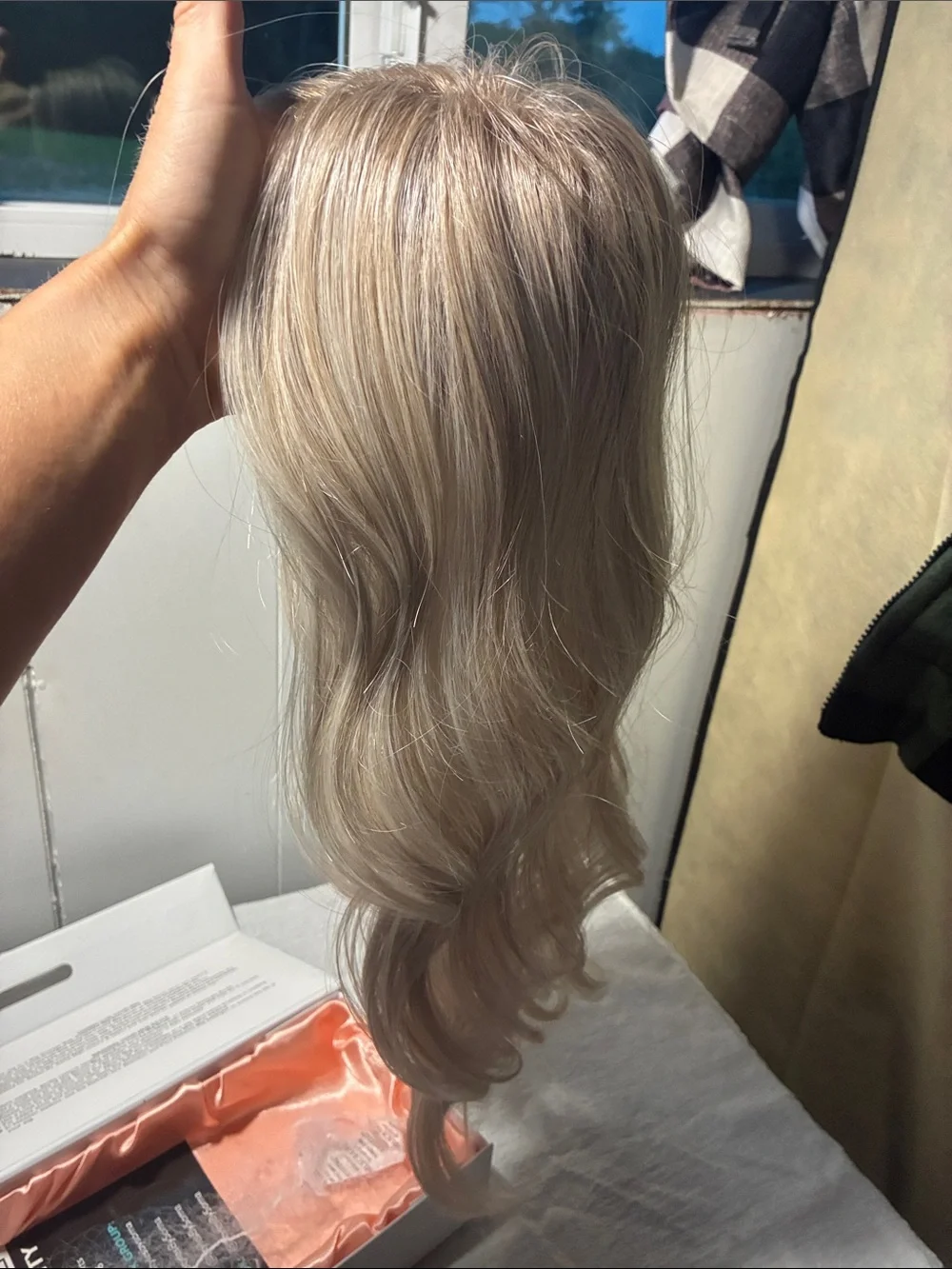 Ash Blonde hair topper - ash blonde